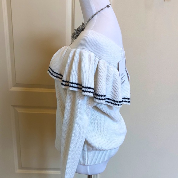 SELF-PORTRAIT off shoulder sweater - Picture 4 of 16